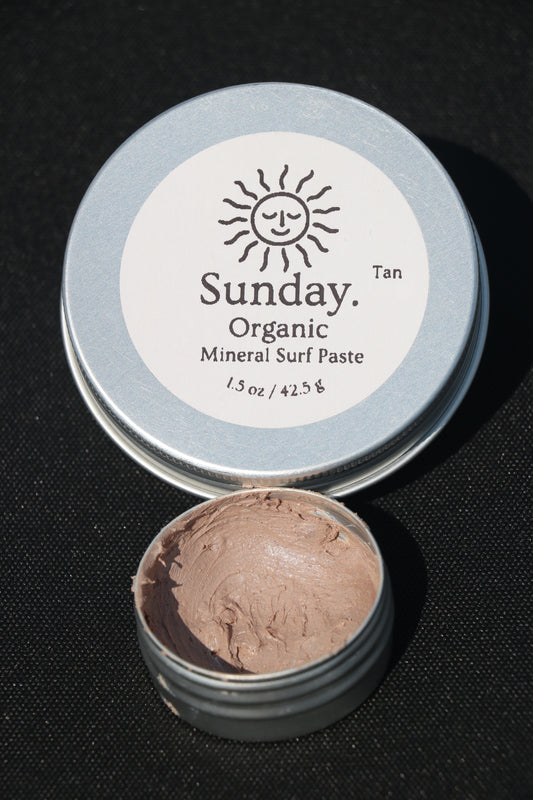 Organic Mineral Surf Paste – Vegan, Reef-Safe, Water-Resistant for Surfers (Tan)